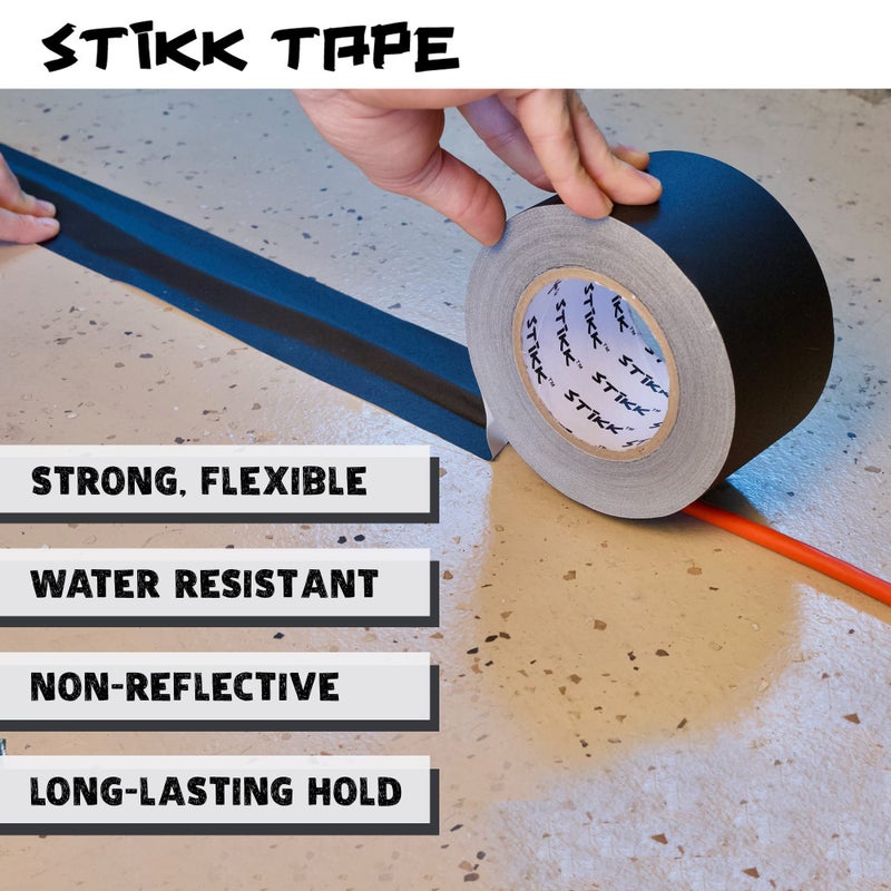 STIKK Gaffer Tape - White Gaffers Tape - 4 inch x 60 Yards - Pro Gaff Tape for Staging Work - Grafting Tape for Filming, Photography, Radio - Effective Heavy-Duty Water Resistant Gaff Tape - Image 5